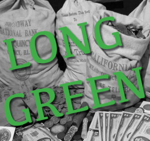 noir-style image with band name Long Green