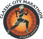 Classic City Marathon, Athens, Georgia logo depicting ancient Greek runner.